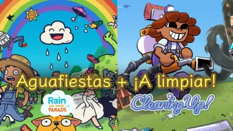 Portada de Aguafiestas (Rain on Your Parade) + ¡A limpiar! (Cleaning Up!)
