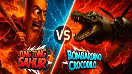 Portada de BOMBARDINO CROCODILO vs TUNG TUNG SAHUR