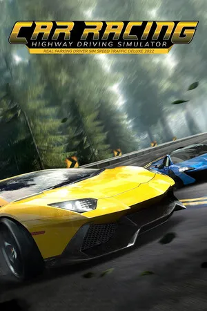 Portada de Car Racing Highway Driving Simulator, real parking driver sim speed traffic deluxe 2023