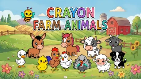 Portada de CRAYON FARM ANIMALS