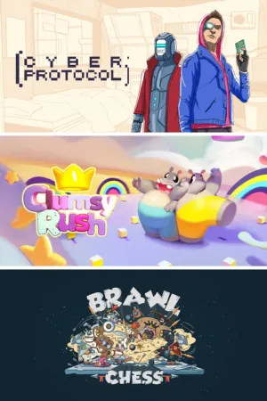 Portada de Cyber Protocol + Clumsy Rush + Brawl Chess