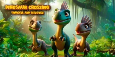 Portada de Dinosaur Crossing: Unravel and Discover