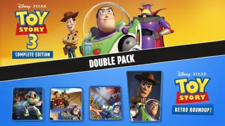 Portada de Disney/Pixar Toy Story: Retro Roundup! + Toy Story 3 Complete Edition Double Pack