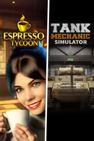 Portada de Espresso Tycoon & Tank Mechanic Simulator