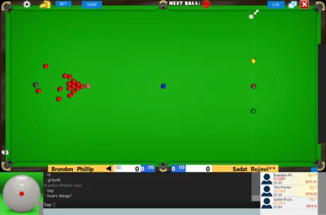Captura de Flash Snooker Game