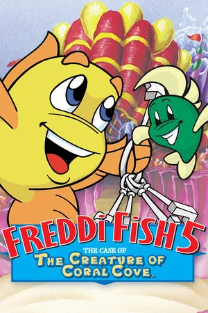 Portada de Freddi Fish 5 featuring Mess Hall Mania®: The Case of the Creature of Coral Cove