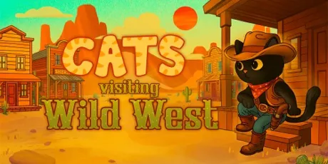 Portada de Gatos de visita Lejano Oeste
