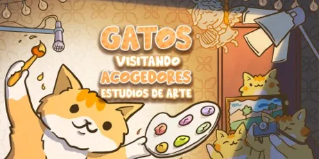 Portada de Gatos visitando acogedores estudios de arte