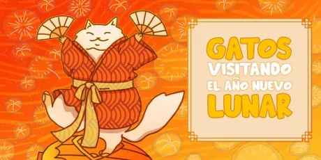 Portada de Gatos visitando el Año Nuevo Lunar