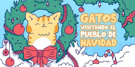Portada de Gatos visitando el pueblo de Navidad
