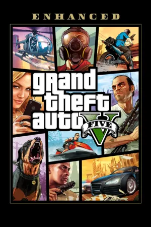 Portada de Grand Theft Auto V Enhanced (PC) y tarjeta Gran tiburón blanco