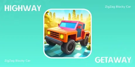 Portada de Highway Getaway: ZigZag Blocky Car