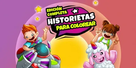 Portada de Historietas Para Colorear - Edición Completa