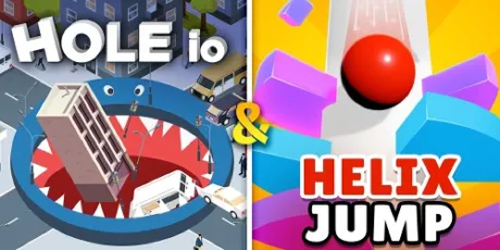 Portada de Hole io & Helix Jump