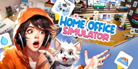 Portada de Home Office Simulator - Ayame Life Sim