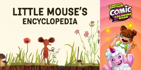 Portada de Little Mouse's Encyclopedia + Comic Coloring Book