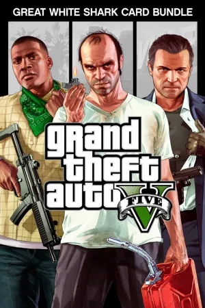 Portada de Lote de Grand Theft Auto V y tarjeta Gran tiburón blanco
