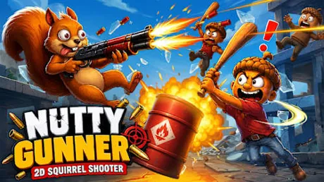 Portada de Nutty Gunner: 2D Squirrel Shooter