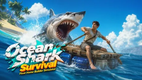 Portada de Ocean Shark Survival - Float Home Builder Simulator