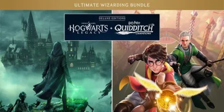 Portada de Pack Hogwarts Legacy Deluxe Edition + Harry Potter: Campeones de Quidditch