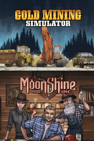 Portada de Pack Oro y Espíritus: La fiebre del oro (Gold Mining Simulator) y Moonshine Inc.