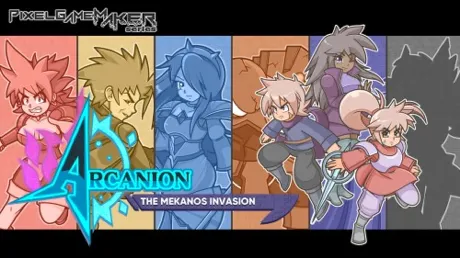 Portada de Pixel Game Maker Series Arcanion: The Mekanos Invasion