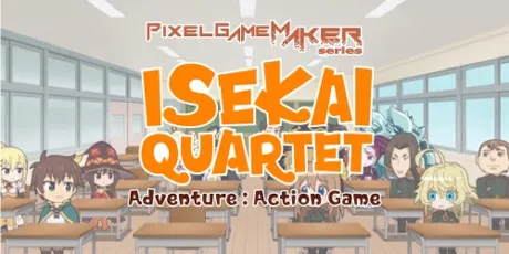 Portada de Pixel Game Maker Series ISEKAI QUARTET Adventure:Action Game