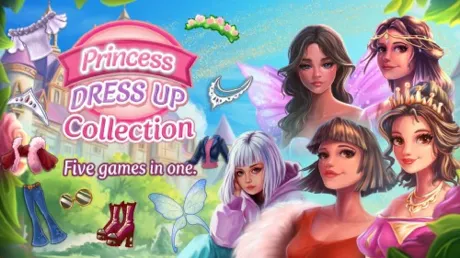 Portada de Princess Dress Up Collection Fives games in one