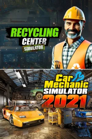 Portada de Recycling Center Simulator & Car Mechanic Simulator 2021