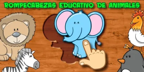 Portada de Rompecabezas Educativo de Animales para Niños Pequeños y Niños