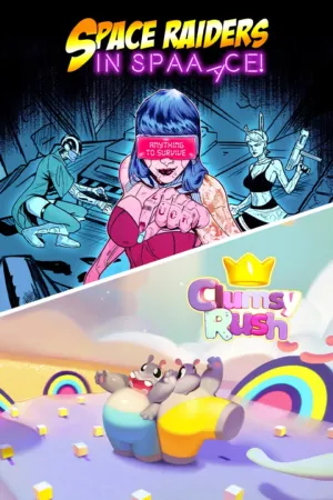 Portada de Space Raiders in Space + Clumsy Rush