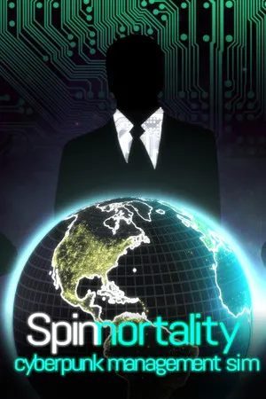 Portada de Spinnortality | cyberpunk management sim