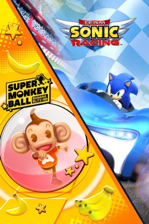 Portada de Team Sonic Racing y Super Monkey Ball: Banana Blitz HD