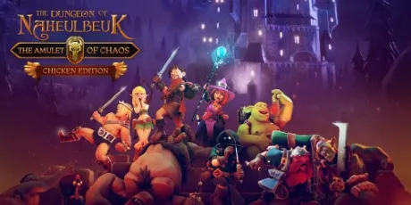 Portada de The Dungeon of Naheulbeuk: The Amulet of Chaos - Chicken Edition