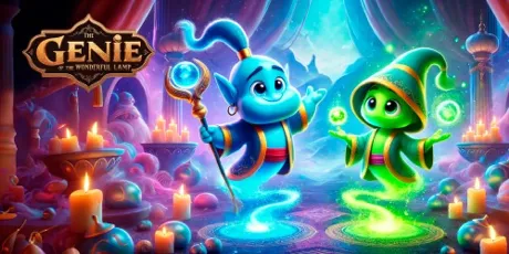 Portada de The Genie of the Wonderful Lamp