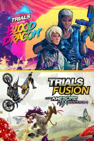 Portada de TRIALS OF THE BLOOD DRAGON + TRIALS FUSION AWESOME MAX EDITION